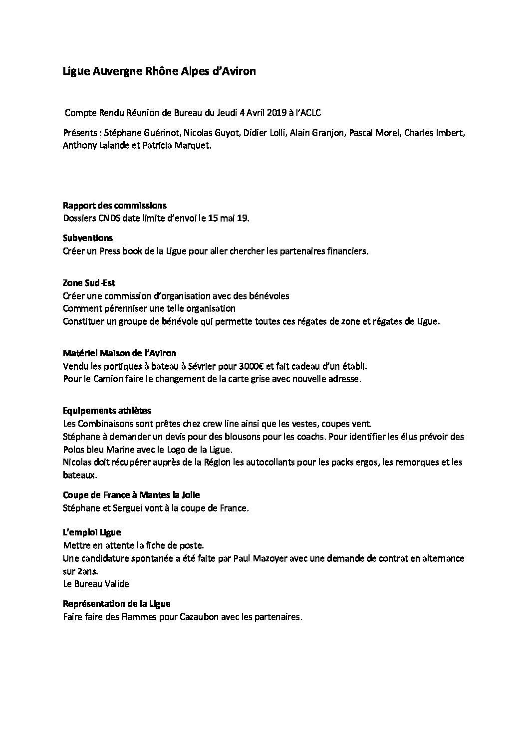 Compte Rendu Bureau 04-04-2019