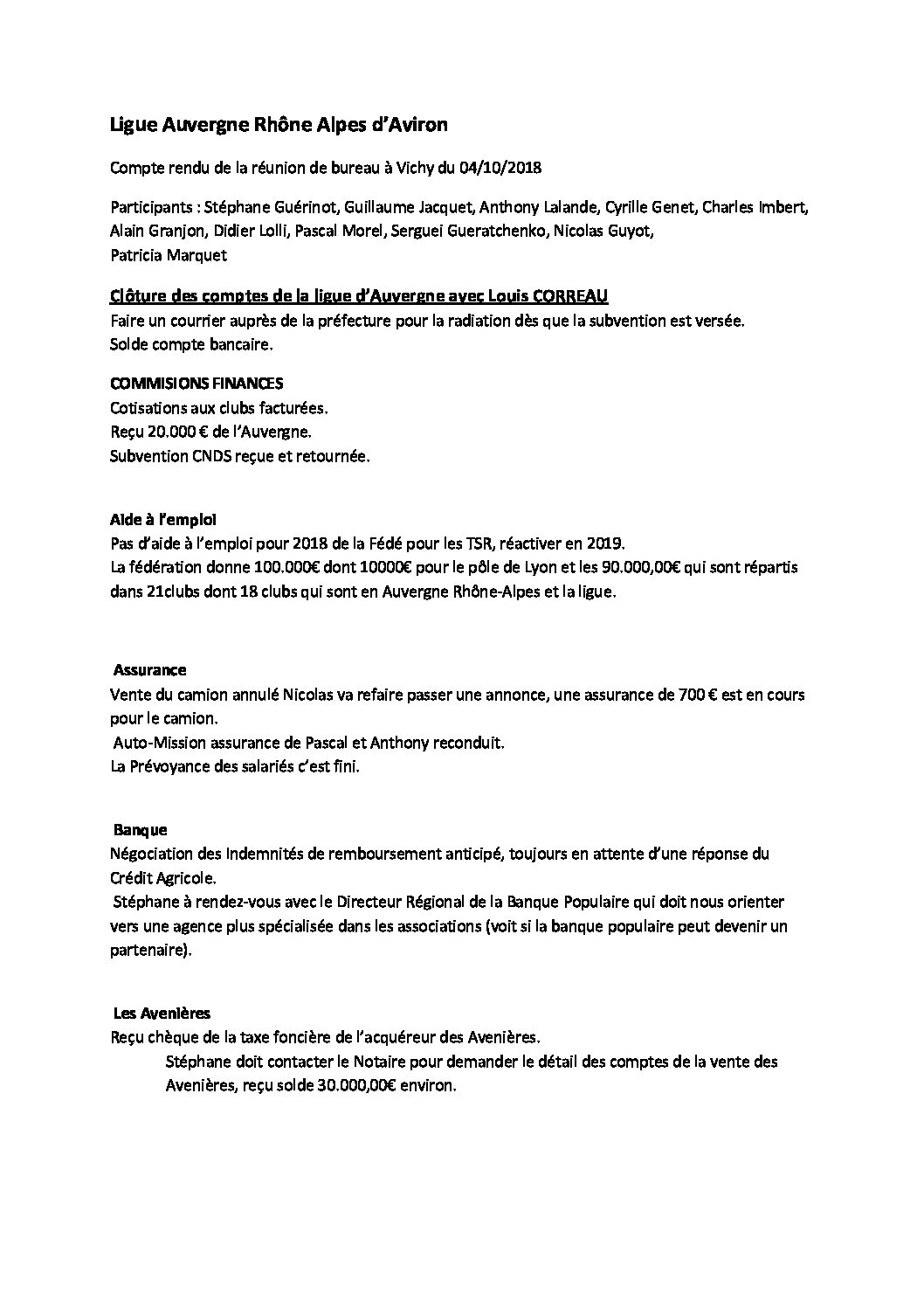 Compte Rendu Bureau 04-10-2018